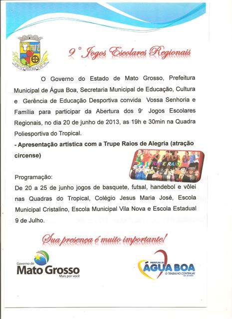 convite jogos regionais escolares 1