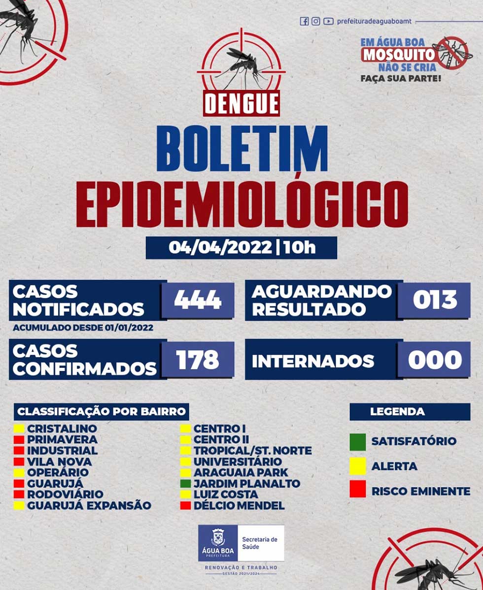 boletim dengue