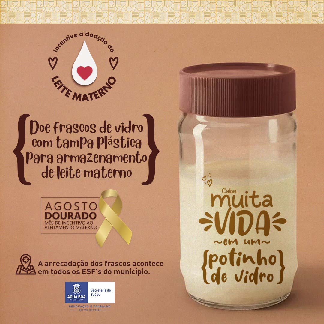 pote de vidro leite materno