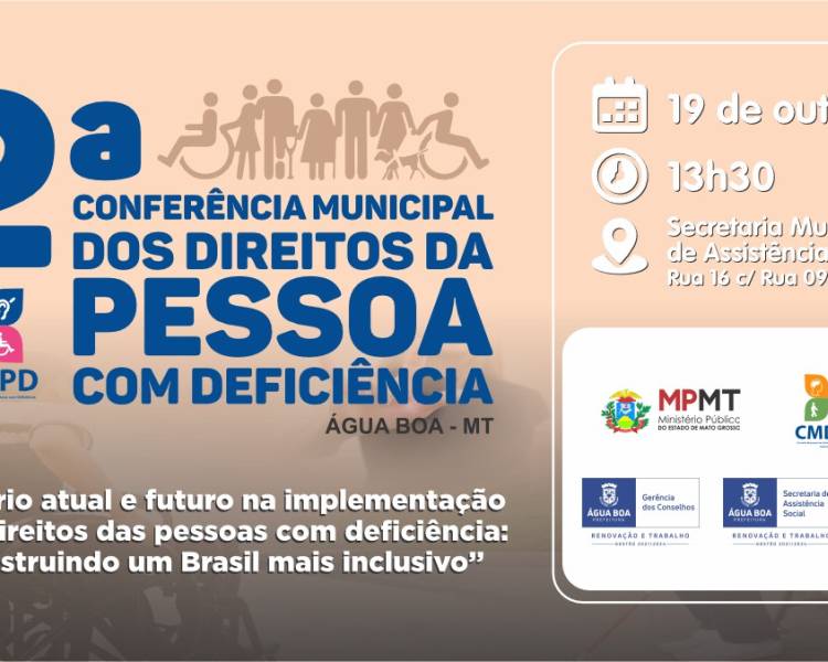 CMDPD convida para a 2ª Conferência Municipal dos Direitos da Pessoa com Deficiência
