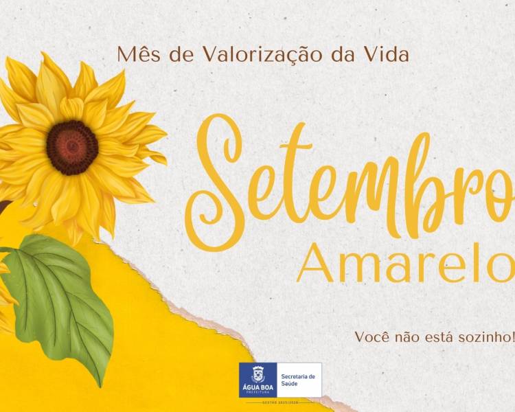 Setembro Amarelo: Água Boa oferece acolhimento psicológico aberto à comunidade durante todo o mês