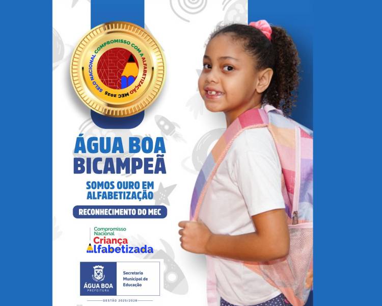 Água Boa conquista o Selo Ouro de Alfabetização pelo segundo ano consecutivo