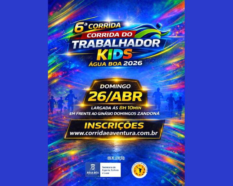Estão abertas as inscrições para a 6ª Corrida do Trabalhador categoria Kids
