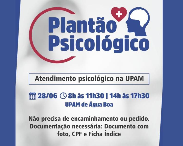 Plantão Psicológico oferece acolhimento e escuta gratuita à população no próximo domingo